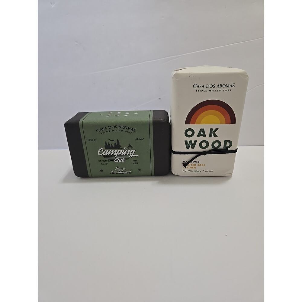 Casa Dos Aromas Oakwood/Forest SandalWood Scented Triple Milled Soap Men 10.5oz